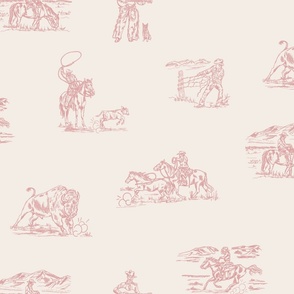 Buffalo Check in Baby Girl -Western Toile, Cowgirl Toile, Cowboy Toile, Baby Toile, Vintage Toile