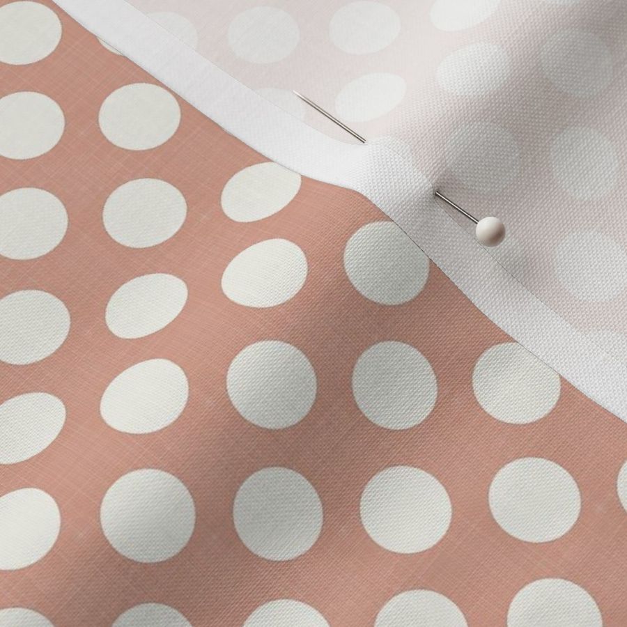 Minimalist Shapes - Polka Dots on Blush Pink / Medium