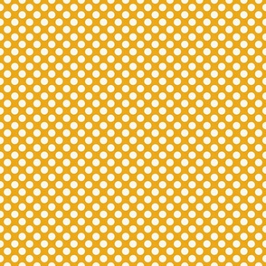 Minimalist Shapes - Polka Dots on Marigold / Medium