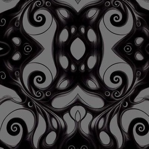 Lovecraftian Ink Swirls Grey