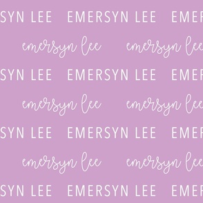 Emersyn Lee: Better Together Font + Avenir Font on Lilac