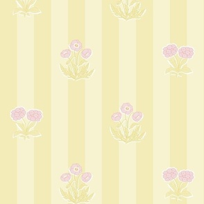 buttery floral stripe 
