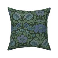 Marta Floral - Green and Blue