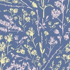 Butter and Piglet Boho Floral (16" Fabric / 12" Wallpaper)