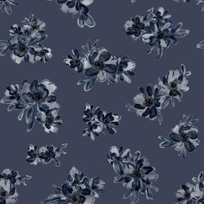 Small - Sofia Indigo Blooms - Navy