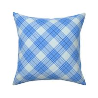 Blue Diagonal Plaid SS