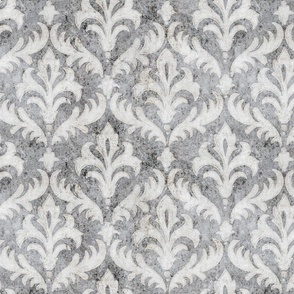 Textured Classic Damask - Light Grey