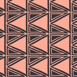 Geometric Zig Zag Pattern - Pink
