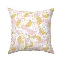 Modern retro pink and yellow geo, modern geo, east fork butter and piglet