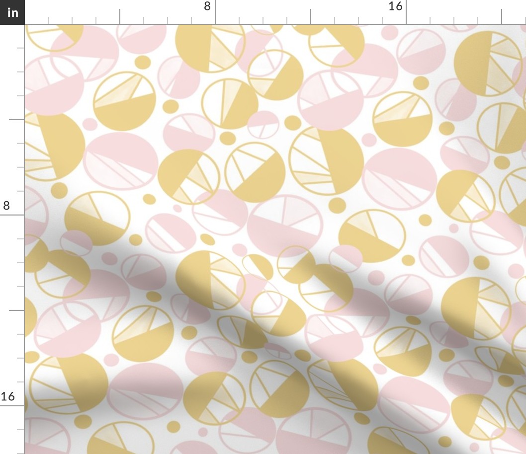 Modern retro pink and yellow geo, modern geo, east fork butter and piglet