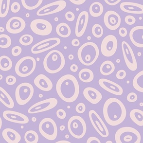 Modern Abstract Circles inspired by East Fork Nesting Set in Piglet Pink on Lavender