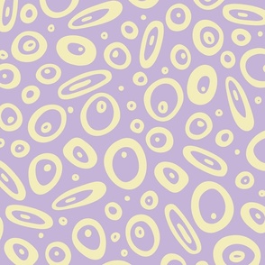 Modern Abstract Circles inspired by East Fork Nesting Set in Butter Yellow on Lavender