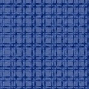 Dashed Plaid Blues - small scale - mix and match