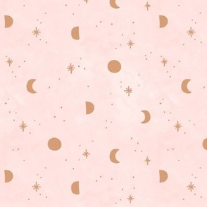 Moon sparkle on blush gold - by Pamela Goodman