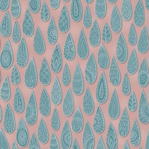 April Rain//Pink & Blue//small scale