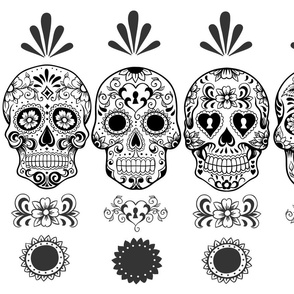 Day of Dead Skin Row