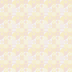 Geometric Pale Pink and Yellow Butter Creme
