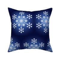 Icy Snowflake on Blue Gradient