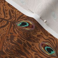 Peacock Dreaming Ikat (rust) MED 