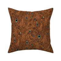 Peacock Dreaming Ikat (rust) MED 