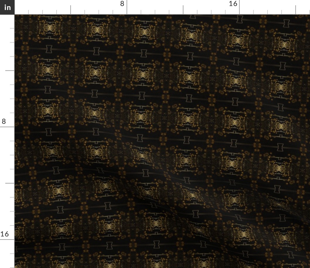 Gold Deco Sci Fi Pattern