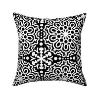 Mandala Black White Boho Bohemian Moroccan Geometric Star Abstract Art 8