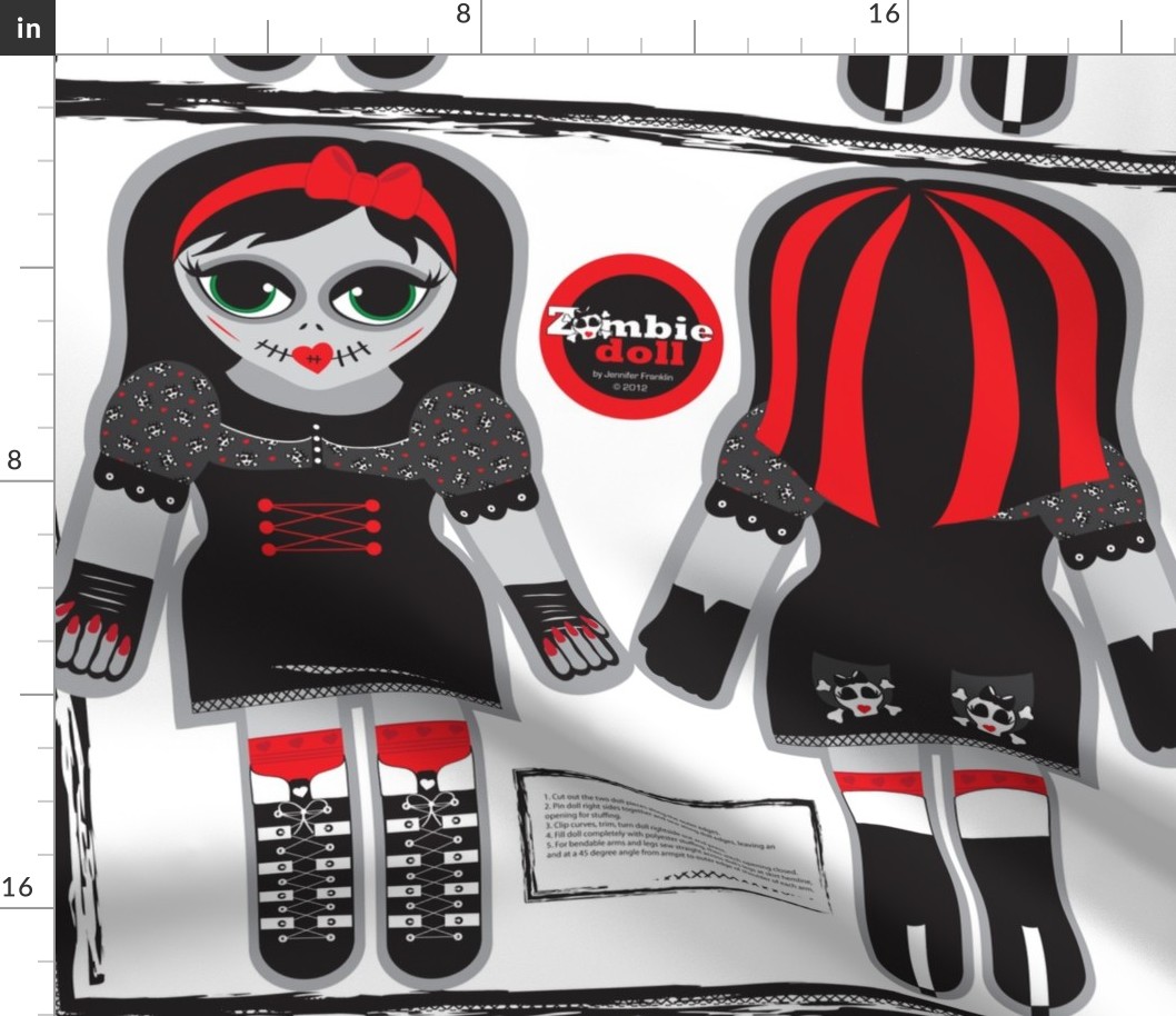 Zombie Cut and Sew Doll