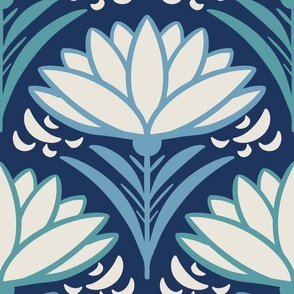 Deco-Delight-Flower---M---DARK-BLUE-BLUE---MEDIUM---1800