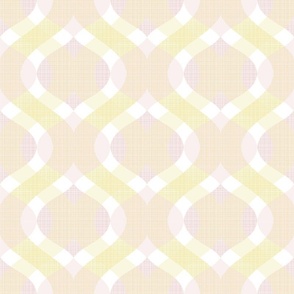 Retro pink and yellow geometric print