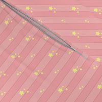 Spoonflower Design Challenge Miniature Dollhouse Wallpaper Pink stripes with stars