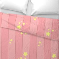 Spoonflower Design Challenge Miniature Dollhouse Wallpaper Pink stripes with stars