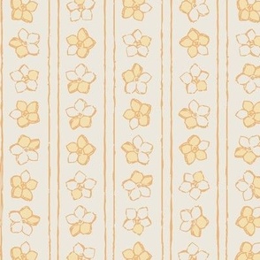 Yellow Beige Flowers and Lines part of Renaissance Collection