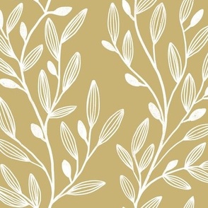 Climbing vines on a classic gold background