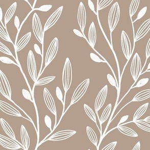 Climbing vines on a beige background