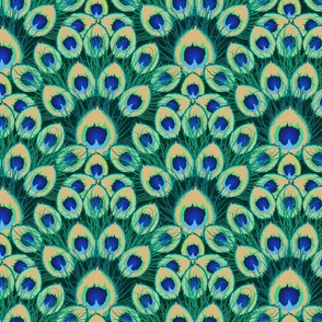 Abstract Peacock emerald - M