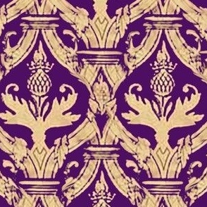 Thistle Crown Stencil Purple