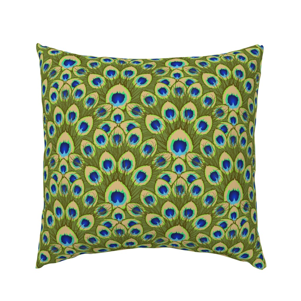 Abstract Peacock moss green - M