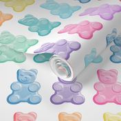 pastel gummy bears - candy -  LAD23