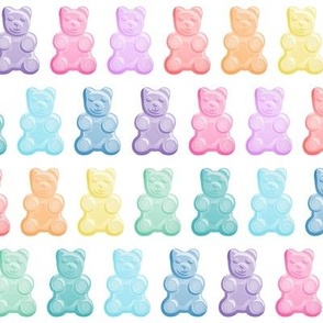 pastel gummy bears - candy -  LAD23
