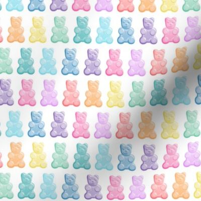 (small scale) pastel gummy bears - candy -  LAD23