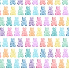 (small scale) pastel gummy bears - candy -  LAD23