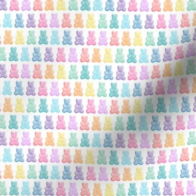 (micro scale) pastel gummy bears - candy -  LAD23