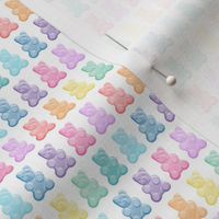 (micro scale) pastel gummy bears - candy -  LAD23