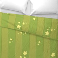 Wallpaper green stripes with stars