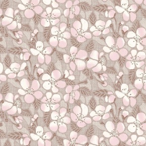 Sakura with East Fork Piglet pink- medium scale - 10.5"x21" fabric / 12"x24" wallpaper