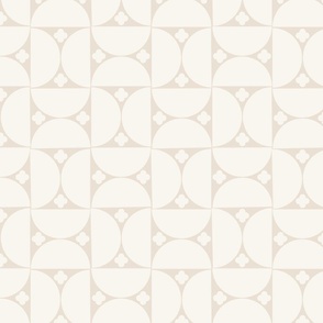 Ezra Floral Geo  | Neutral on Taupe