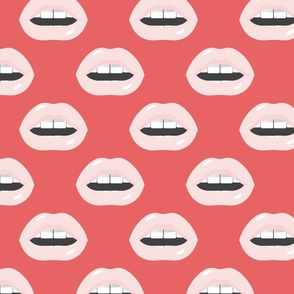 Pop Art Lips | Faded Red + Baby Pink