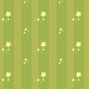 Spoonflower Design Challenge Miniature Dollhouse Wallpaper green stripes with stars