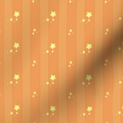 Spoonflower Design Challenge Miniature Dollhouse Wallpaper orange stripes with stars