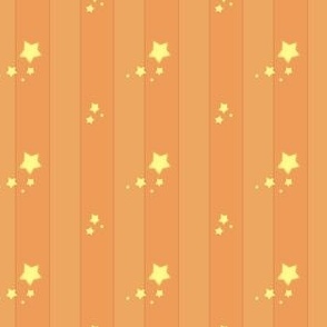 Spoonflower Design Challenge Miniature Dollhouse Wallpaper orange stripes with stars